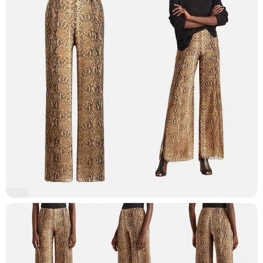 Ralph Lauren The purple Label  Saunders Python Print Palazzo Pants - Picture 12 of 13